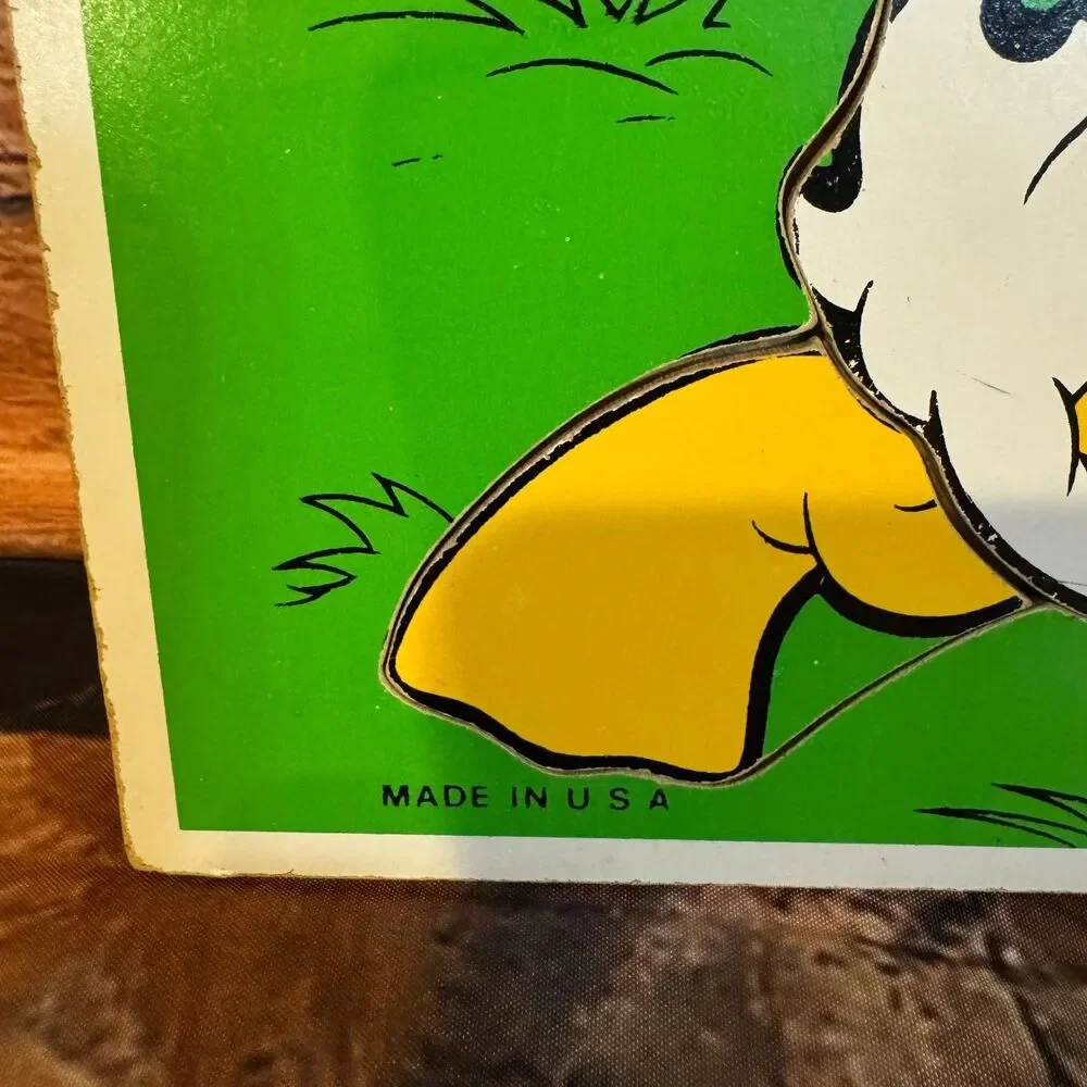 Vintage Playskool Disney Huey Dewey Louie Wooden Puzzle 10 Pieces USA Duck